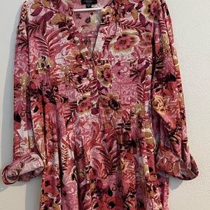 Cocomo women’s 3x top long sleeve blouse